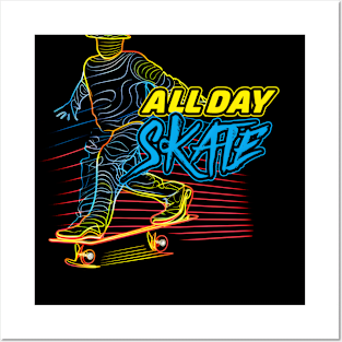 Skateboard Art Design motivational and inspirational quotes Posters and Art